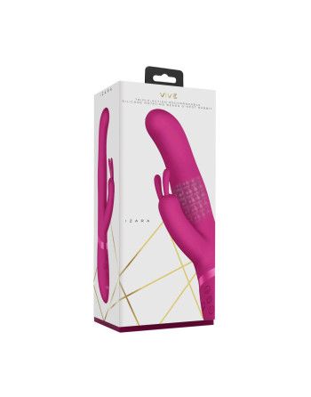 VIBRADOR IZARA ROTATING BEADS RABBIT ROSA VIVE