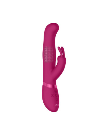 VIBRADOR IZARA ROTATING BEADS RABBIT ROSA VIVE
