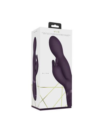 VIBRADOR NIVA ROTATING RABBIT MORADO VIVE