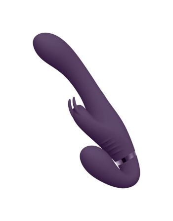 STRAP-ON SIN ARNÉS SUKI VIBRATING RABBIT MORADO VIVE