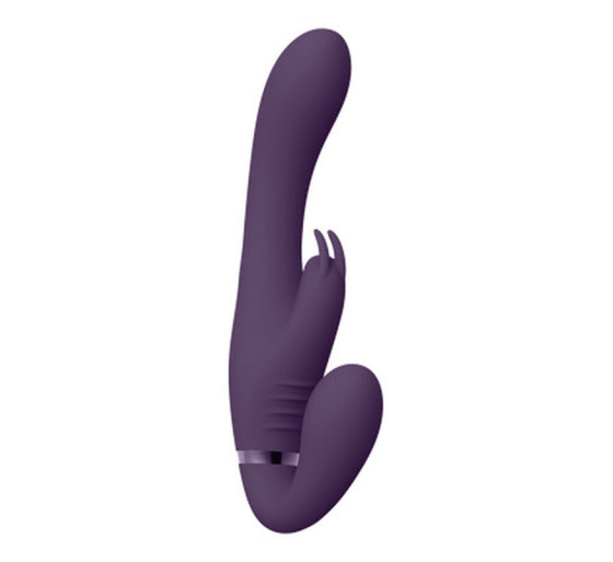STRAP-ON SIN ARNÉS SUKI VIBRATING RABBIT MORADO VIVE