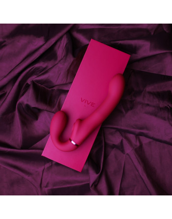 STRAP-ON SIN ARNÉS AI DUAL VIBRATING AIR WAVE TICKLER VIVE