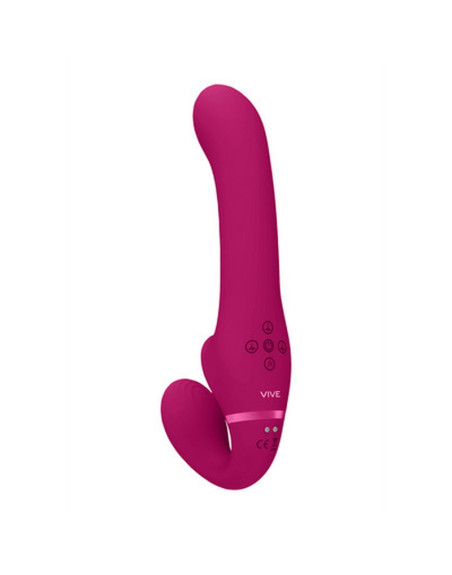 STRAP-ON SEM ARNÊS AI DUAL VIBRATING AIR WAVE TICKLER VIVE