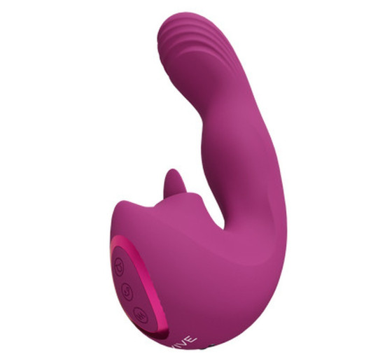 VIBRADOR YUMI FINGER MOTION AND FLICKERING TONGUE ROSA VIVE 