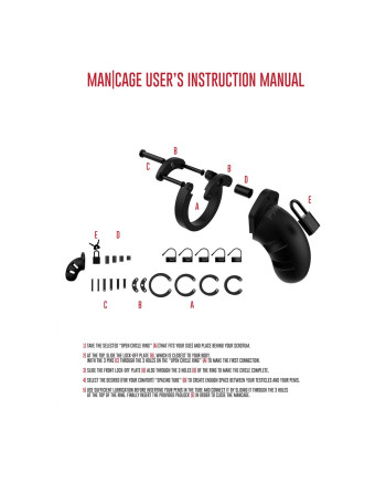 JAULA MODEL 20 CHASTITY 4 /9 CM MANCAGE JAULA MODEL 20 CHASTITY 4 /9 CM MANCAGE
