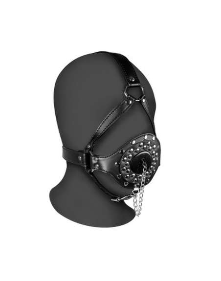 MÁSCARA COM MORDAÇA COM TAMPA EXTREME OUCH!