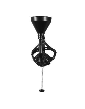 MÁSCARA COM MORDAÇA E FUNIL EXTREME PRETO OUCH!