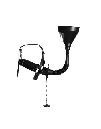 MÁSCARA COM MORDAÇA E FUNIL EXTREME PRETO OUCH!