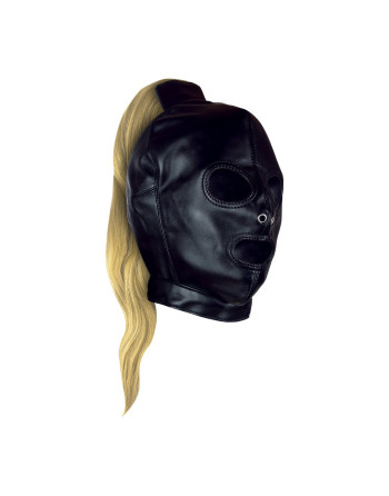 MÁSCARA PRETA COM RABO DE CAVALO LOIRO EXTREME OUCH!  MÁSCARA PRETA COM RABO DE CAVALO LOIRO EXTREME OUCH!