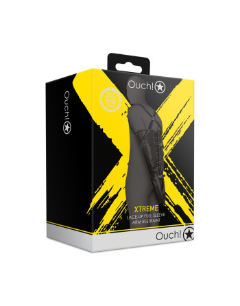 RESTRICCIÓN DE BRAZOS LACE-UP FULL SLEEVE NEGRO XTREME OUCH!