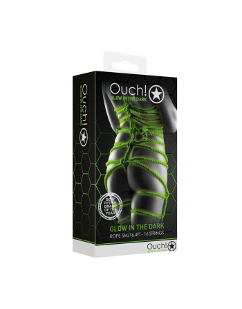 CORDA BONDAGE FLUORESCENTE GLOW IN THE DARK 16.4 FT /5 M OUCH! CORDA BONDAGE FLUORESCENTE GLOW IN THE DARK 16.4 FT /5 M OUCH!