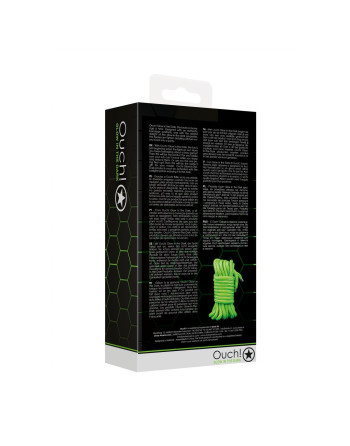 CORDA BONDAGE FLUORESCENTE GLOW IN THE DARK 16.4 FT /5 M OUCH! CORDA BONDAGE FLUORESCENTE GLOW IN THE DARK 16.4 FT /5 M OUCH!