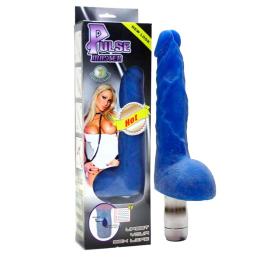 VIBRADOR PULSE MASTER REALISTA CON LUZ AZUL