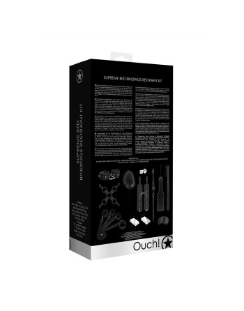 KIT BONDAGE SUPREME BED BINDINGS RESTRAINT KIT PRETO OUCH! KIT BONDAGE SUPREME BED BINDINGS RESTRAINT KIT PRETO OUCH!