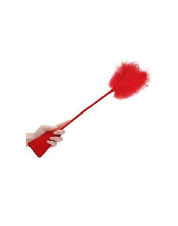 ESPANADOR DE PLUMAS COM CHIBATA VERMELHA OUCH! ESPANADOR DE PLUMAS COM CHIBATA VERMELHA OUCH!