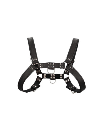 ARNÊS LEATHER BULLDOG HARNESS L/XL PRETO OUCH!  ARNÊS LEATHER BULLDOG HARNESS L/XL PRETO OUCH!