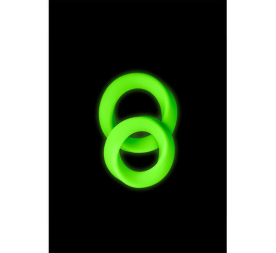 CONJUNTO DE 2 ANILLOS DE PENE GLOW IN THE DARK OUCH!