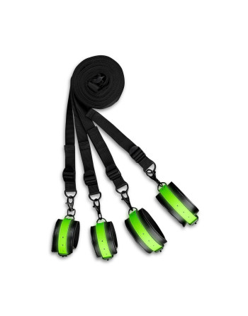 CONJUNTO DE RESTRIÇÕES PARA CAMA FLUORESCENTES GLOW IN THE DARK OUCH!