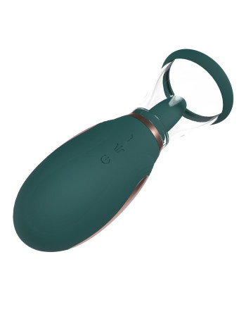 BOMBA VULVAR Y DE SENOS RECARGABLE ENHANCE FOREST GREEN PUMPED