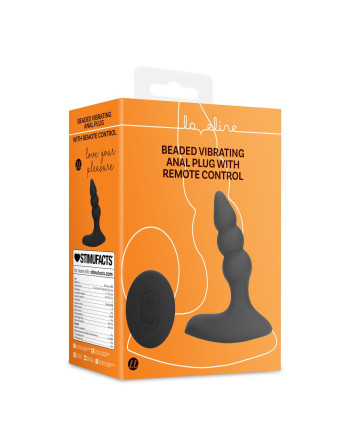 PLUG ANAL CON VIBRACIÓN Y MANDO A DISTANCIA BEADED LICORICE BLACK LOVELINE