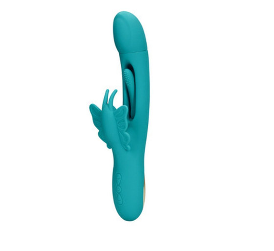 VIBRADOR BUTTERFLY FLAPPING G-SPOT PEACOCK BLUE LOVELINE