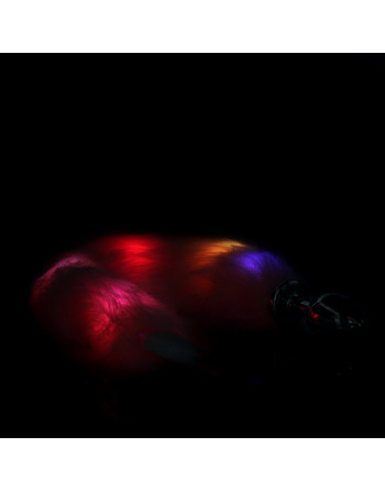 PLUG ANAL COM CAUDA DE RAPOSA ROSA LUMINOSA OUCH!