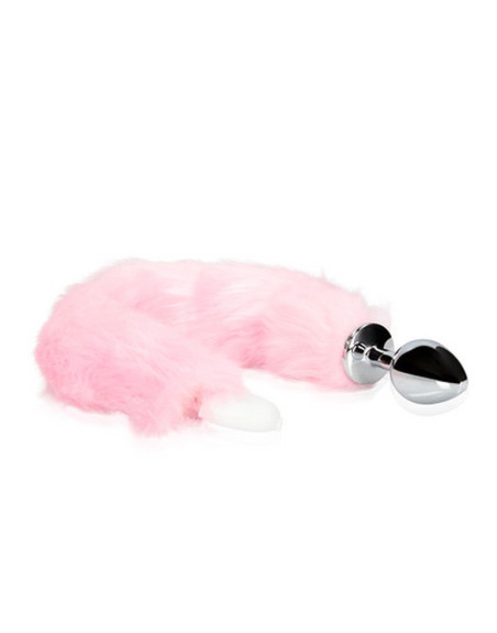 PLUG ANAL COM CAUDA DE RAPOSA ROSA LUMINOSA OUCH!