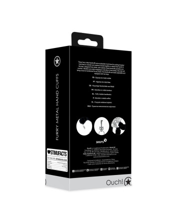 ALGEMAS COM PELÚCIA FURRY METAL PRETO OUCH!