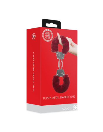 ALGEMAS COM PELÚCIA FURRY METAL VERMELHO OUCH!