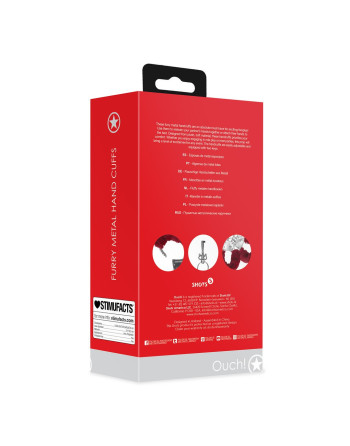 ALGEMAS COM PELÚCIA FURRY METAL VERMELHO OUCH!