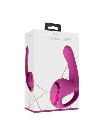 VIBRADOR RIKO COM MOTOR TRIPLO PULSE WAVE STIMULATOR ROSA VIVE