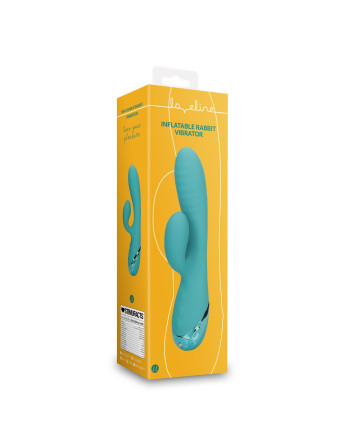 VIBRADOR CONEJO INFLABLE PEACOCK BLUE LOVELINE 