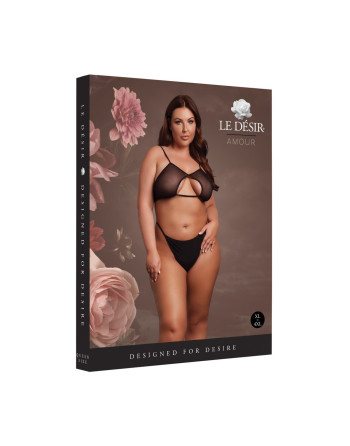 SUTIÃ KEYHOLE MESH PRETO TAMANHO QUEEN LE DÉSIR