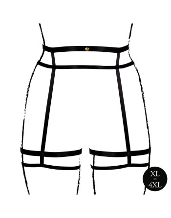 LIGUEROS DOUBLE STRAP NEGRO TALLA QUEEN LE DÉSIR 