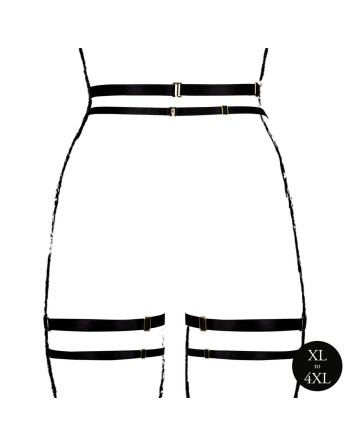 LIGUEROS DOUBLE STRAP NEGRO TALLA QUEEN LE DÉSIR 