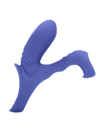 ANILLO PARA EL PENE CON VIBRACIÓN Y ESTIMULADOR DEL CLÍTORIS AZUL LOVELINE