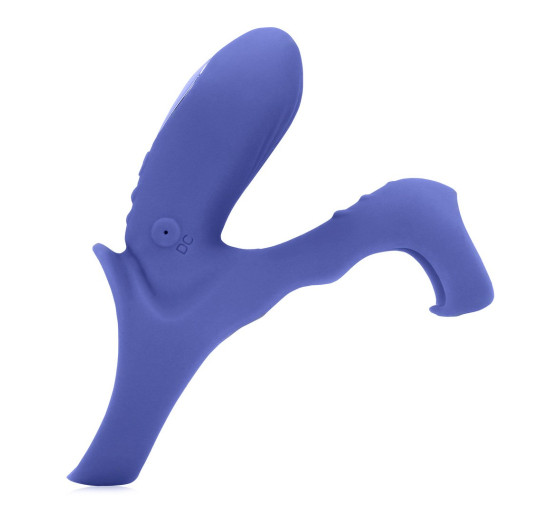 ANILLO PARA EL PENE CON VIBRACIÓN Y ESTIMULADOR DEL CLÍTORIS AZUL LOVELINE