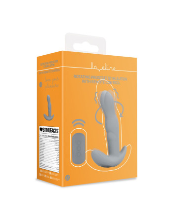 ESTIMULADOR DE PRÓSTATA CON ROTACIÓN Y MANDO A DISTANCIA GRIS LOVELINE