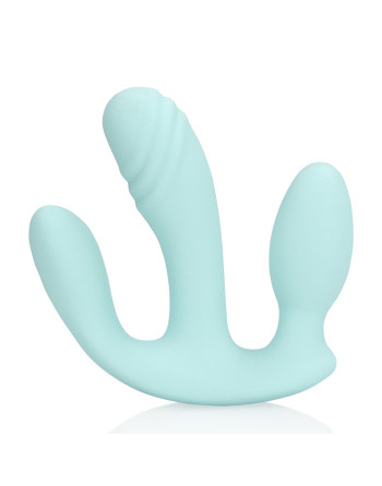 VIBRADOR 3-1 DE SILICONA LÍQUIDA BREEZY BLUE LOVELINE