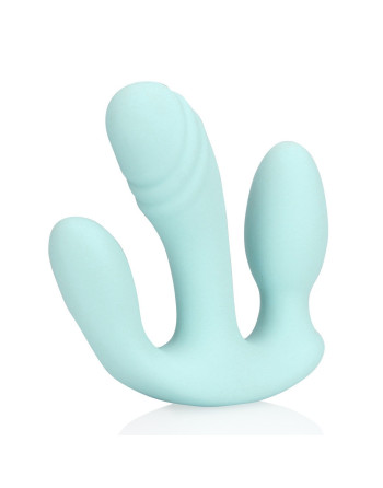 VIBRADOR 3-1 DE SILICONE LIQUIDO BREEZY BLUE LOVELINE