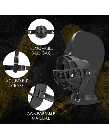 AÇAIME COM MORDAÇA PRETO XTREME OUCH! AÇAIME COM MORDAÇA PRETO XTREME OUCH!