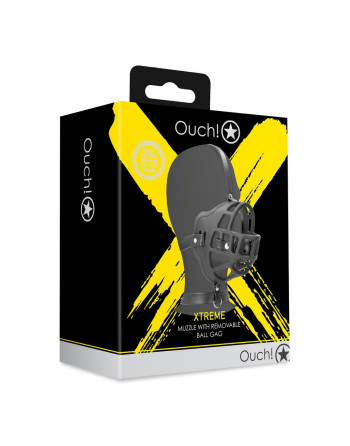 AÇAIME COM MORDAÇA PRETO XTREME OUCH! AÇAIME COM MORDAÇA PRETO XTREME OUCH!