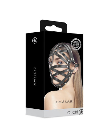 MÁSCARA CAGE PRETA OUCH!  MÁSCARA CAGE PRETA OUCH!