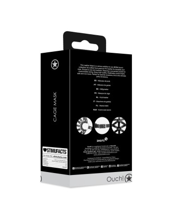 MÁSCARA CAGE PRETA OUCH!  MÁSCARA CAGE PRETA OUCH!