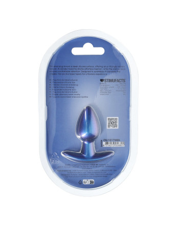 PLUG ANAL SMOOTH SILICONE SMALL 2.6 /6,5 CM METALLIC BLUE OUCH!