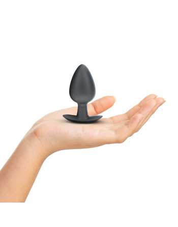 PLUG ANAL SMOOTH SILICONE LARGE 3,5 /8,9 CM GUN METAL OUCH!