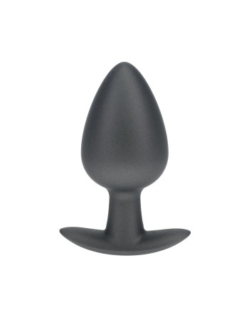 PLUG ANAL SMOOTH SILICONE LARGE 3,5 /8,9 CM GUN METAL OUCH!