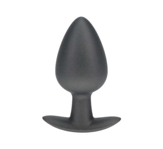 PLUG ANAL SMOOTH SILICONE LARGE 3,5 /8,9 CM GUN METAL OUCH!