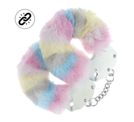 ESPOSAS DE FELPA HEAVY-DUTY FLUFFY POWDER MULTICOLOR 2 OUCH!