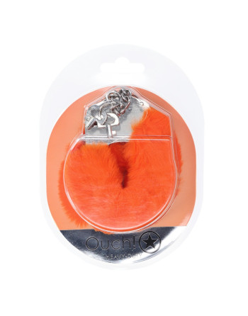 ESPOSAS DE FELPA HEAVY-DUTY FLUFFY POWDER NARANJA OUCH!